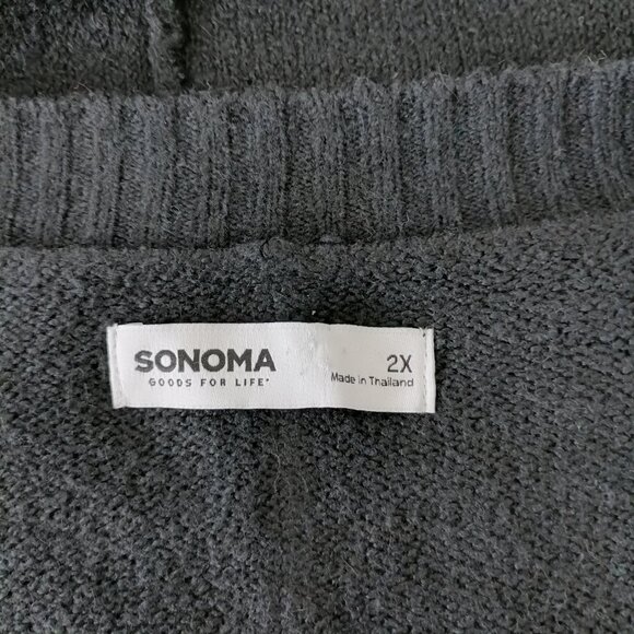 NWT Sonoma Goods For Life Womens Black Drop Shoulder Pullover Sweater Size 2X - Picture 5 of 7